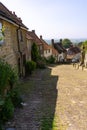 Golden Hill road, Dorset England, Europe Royalty Free Stock Photo