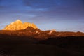 Golden hills at dusk