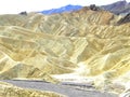 Golden hills of Zabriskie Point of Death Valley