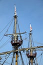 The Golden Hinde Crows Nest & Rigging Royalty Free Stock Photo