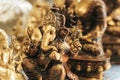 Golden Hindu God Ganesh in indian market