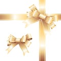 Golden holiday ribbon