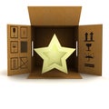 Golden holiday star product delivery