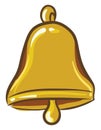 A golden bell vector or color illustration