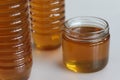 Golden homemade honey, meticulously crafted and beautifully packed in PET and glass bottles