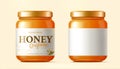 Golden honey jar mock-ups