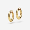golden hoop earrings Royalty Free Stock Photo