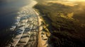 Golden Horizons: Aerial Splendor of the German Baltic Sea Coast at Sunset