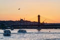 The Golden Horn and cityscape at sunset, Istanbul