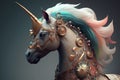 Golden-Horned Unicorn: Colorful and Expressive Character Concept Art