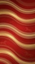 Golden horse patterns on wavy red background Royalty Free Stock Photo