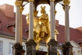 Golden horse rider statue in magdeburg germany