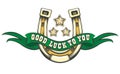 Good Luck Horse Shoe Emblem Royalty Free Stock Photo