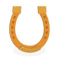 Golden horseshoe icon. Lucky concept icon design vector