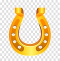 Golden horseshoe  lucky Royalty Free Stock Photo