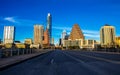 Golden Hour Austin Congress Avenue Bridge Soco Capital View Royalty Free Stock Photo