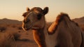 Golden Hour Camel: National Geographic\'s Agfa Vista Shot From Front And Side View