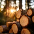 Golden Hour Lumber Royalty Free Stock Photo
