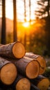 Golden Hour Lumber Royalty Free Stock Photo