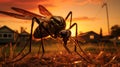 Golden Hour Mosquito: Stunning Nikon D850 Shot With Sci-fi Vibe