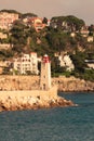 Golden hour in Nice harbor Royalty Free Stock Photo