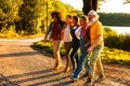 Golden Hour Promenade: A Multi-Generational Stroll