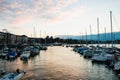 Golden Hour at Quai Gustave Ador, Geneva, Switzerland