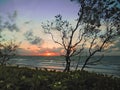 Sunset of peaceful and enchanting beauty at Dripstone beach. Darwin Northern Territory, Australia Royalty Free Stock Photo