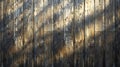 Golden Hour Sunlight Filtering Through Wooden Fence Texture