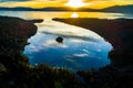 Golden Hour Sunrise above Lake Tahoe California above Emerald Bay Royalty Free Stock Photo