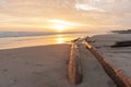 Golden hour sunrise over Waihi Beach Royalty Free Stock Photo