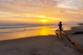 Golden hour sunrise over Waihi Beach