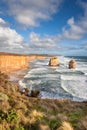 Golden hour at the Twelve Apostles, Great Ocean Road, Victoria, Australia Royalty Free Stock Photo