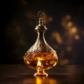 golden-hued hanging oil lamp with a clipping path Royalty Free Stock Photo