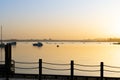 Golden hues of Tauranga Downtown waterfront sunrise