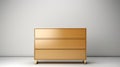 Golden Hues Three Drawer Dresser With Minimalistic Design