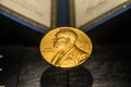 Golden image of the Nobel Prize