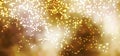 Golden Incandescent Glittering Particle Panorama Background Illustration