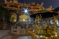 Golden incense burner at the Longshan Temple in Taipei Royalty Free Stock Photo