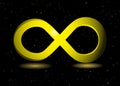 Golden infinity symbol