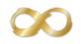 Golden infinity symbol hand painted with ink brush Royalty Free Stock Photo
