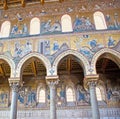 The golden interior of Monreale Cathedral Royalty Free Stock Photo