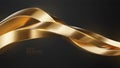 Golden intertwined shapes. Jewelry pattern