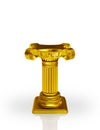 Golden ionic pedestal