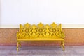 Golden iron bench