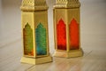 Golden islamic arabic lanterns