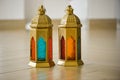 Golden islamic arabic lanterns