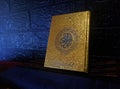 golden islamic holly quran book