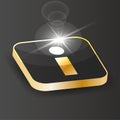 Golden Isometric Info Point icon