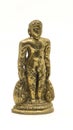 golden jain bahubali statue Royalty Free Stock Photo